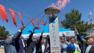 Çankırıda bir belde doğalgaza kavuştu