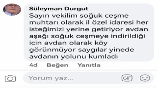 CHPli Kasapın köy yolu eleştirisine muhtar yanıt verdi