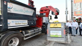 Çiğlide 3700 litrelik yeni konteynerler alındı