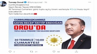 Cumhurbaşkanı Erdoğan Orduda toplu açılış törenine katılacak, fındık fiyatlarını açıklayacak