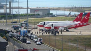 Cumhurbaşkanı Erdoğanı taşıyan uçak Orduya iniş yaptı