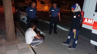 Darp edilen alkollü şahıs hastaneye kaldırıldı