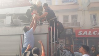 Didimdeki apartman yangını korkuttu