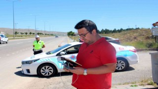 Dronlu denetimde kırmızı ışık ihlali yapan sürücülere ceza