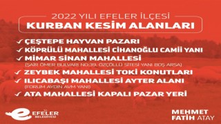 Efelerde kurban kesim yerleri belli oldu