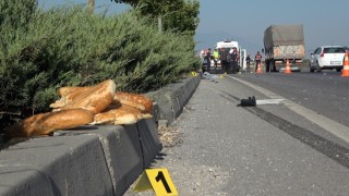 Fırından aldığı ekmekleri evine ulaştıramadı