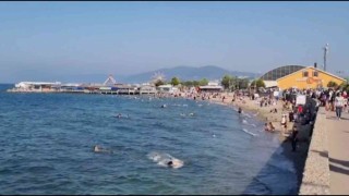Günübirlikçiler Mudanyada denize akın etti