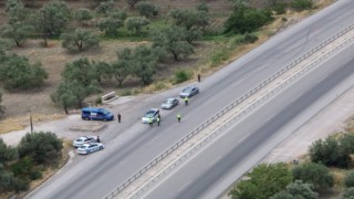 Helikopter destekli trafik denetiminde 7 araç trafikten men edildi