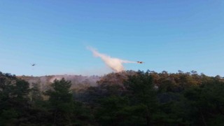 Helikopterlerin sortileri, uçakların müdahalesi yangının büyümesini engelledi