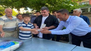 İş insanı Subaşından bayram namazı sonrası keşkek ikramı