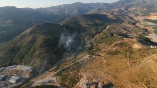 İzmirde ormanlık alanda yangın çıktı
