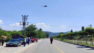 Jandarma trafiği havadan denetledi