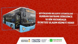 Kahramanmaraşta otobüsler bayramda 10 bin yolcuyu ücretsiz taşıdı