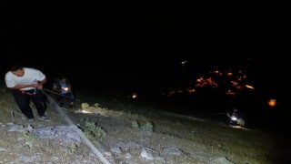 Kaleye çıkmak isterken dağda mahsur kaldı