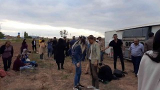 Kayseride tur otobüsü devrildi: 31 yaralı