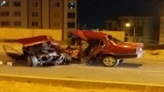 Kazada ikiye bölünen otomobilin sürücüsü hayatını kaybetti