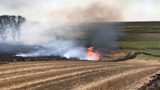 Kırklarelinde anız yangını: 132 dönüm tarım arazisi zarar gördü