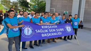 Kırşehirde sağlık çalışanları doktor ölümüne tepki gösterdi