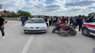 Konyada ATV motor ile otomobil çarpıştı: 2 yaralı