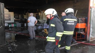 Konyada silah fabrikasında yangın