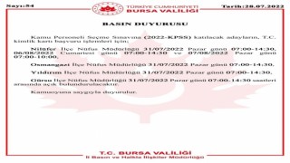 KPSS adayları dikkat! Bursa Valiliği duyurdu
