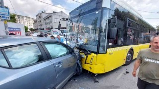 Küçükçekmecede kaza yaptıkları aracı bırakıp kaçtılar