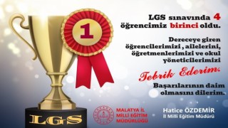 LGSde Malatyadan 4 öğrenci birinci