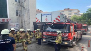 Maltepede araç onarım merkezinde korkutan yangın