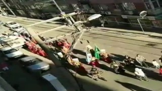 Mehter eşliğinde kavga kameraya yansıdı