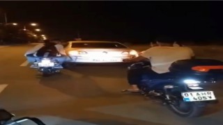 Motosiklet sürücülerinden örnek davranış