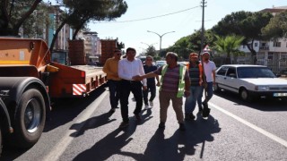 Nazillide bozulan yollar yapıldı