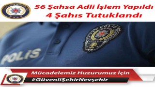 Nevşehirde bayram tatilinde 4 kişi tutuklandı