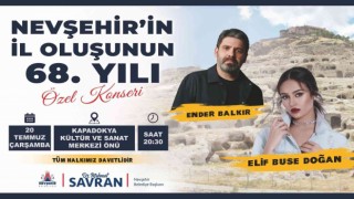 Nevşehirin il oluşunun 68. yıl dönümü kutlanacak