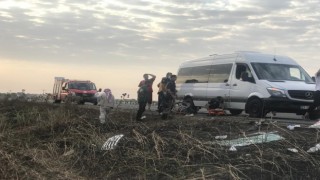 Nusaybinde Irak plakalı cip kaza yaptı, 2si ağır 4 kişi yaralandı