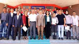 Orman yangınına müdahale eden GAÜN personelleri ödüllendirildi