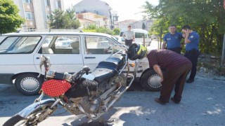 Otomobil ile motosiklet çarpıştı: 1 yaralı