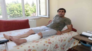 (ÖZEL) Bacağını kaybetme tehlikesi yaşarken adalet istiyor