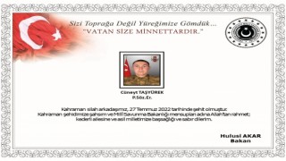 Pençe Harekatında 1 asker şehit düştü
