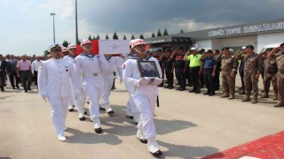 Pençe-Kilit şehidi Ömür Ertuğrul Sarının naaşı Kocaeliye getirildi