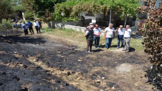 Posacı ve Kaplan yangın bölgesinde incelemelerde bulundu