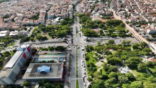 Saraçhanedeki 15 Temmuz etkinlik alanı havadan görüntülendi