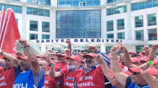 Sarıyer Belediyesi işçileri grevlerinin 16ncı gününde