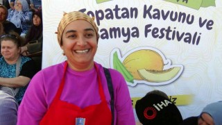 Selimpaşada kavun ve bamya festivali renkli görüntülere sahne oldu
