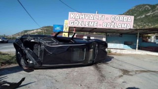 Sökede otomobil takla attı: 1 yaralı