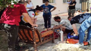 Tekirdağda çıkan ev yangınında bir kişi dumandan etkilendi