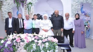 Tekkeköyde bayram tatilinde 10 çift mutluluğa ‘evet dedi