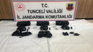 Tuncelide termal gece görüş dürbünleri ve mühimmat ele geçirildi