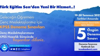 Türk Eğitim-Senden KPSSye girecek kişilere deneme sınavı