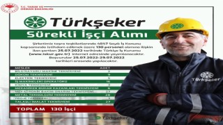 Türkşeker, 130 sürekli işçi alacak