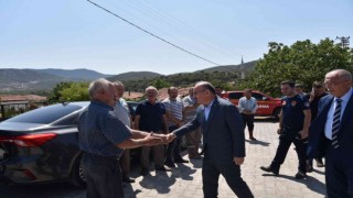 Vali Karadeniz, yangın bölgesinde incelemelerde bulundu